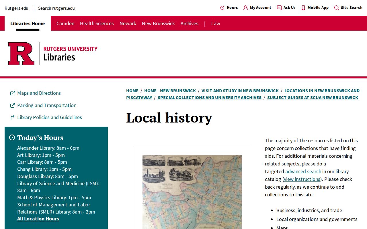 New Brunswick city directory research at Rutgers local-history collections